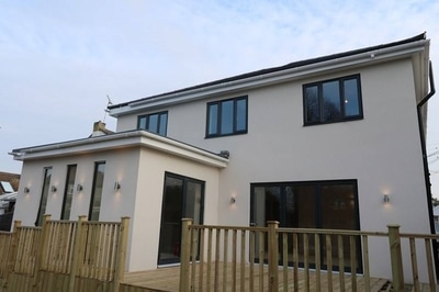 Domestic residential with rear extension and bi-fold doors